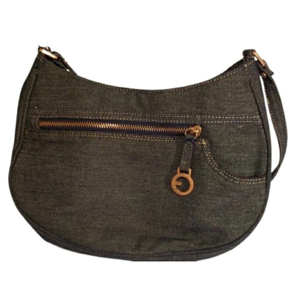 Denim Pocket Shoulder Bag Blue Small Cute Handbag‎